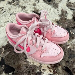 Nike Kids Pink and White Sneakers
